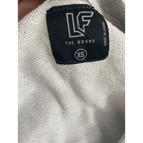 NWOT LF The brand size extra small gray sweatshirt with pink - Picture 5 of 6